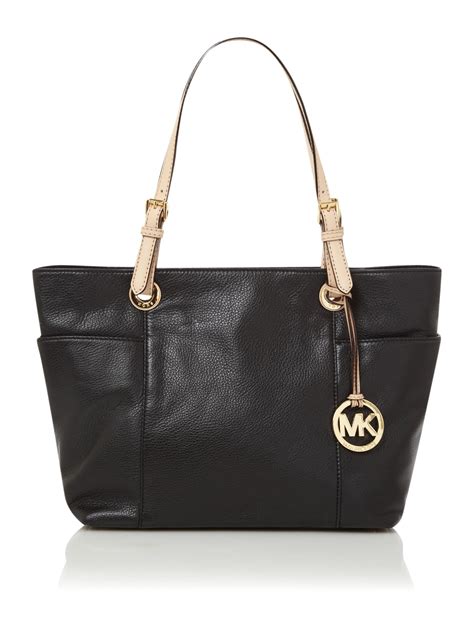 michael kors jet set item tz tote black|Michael Kors jet set large.